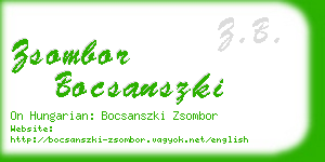 zsombor bocsanszki business card